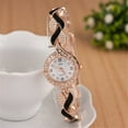 thumbnail image 5 of Xinyolin Rhinestone Round Dial Leaf Linked Thin Strap Watch, Fashion Women's Quartz Wrist Watch, 5 of 8