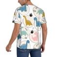 thumbnail image 2 of Fotbe Cute Dinosaurs Baseball Jersey Shirt for Men and Women, Casual Short Sleeves Button Down T-Shirt-4X-Large, 2 of 9