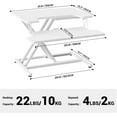thumbnail image 4 of Standing Desk Wide Height Adjustable Quick Sit Stand Computer Desk Converter for Home Office Workstation ( Frame + Desktop), 4 of 7