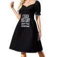 thumbnail image 1 of Vestido de manga corta con falda elegante para mujer, regalo para profesor de historia con superpoderes, 1 of 7