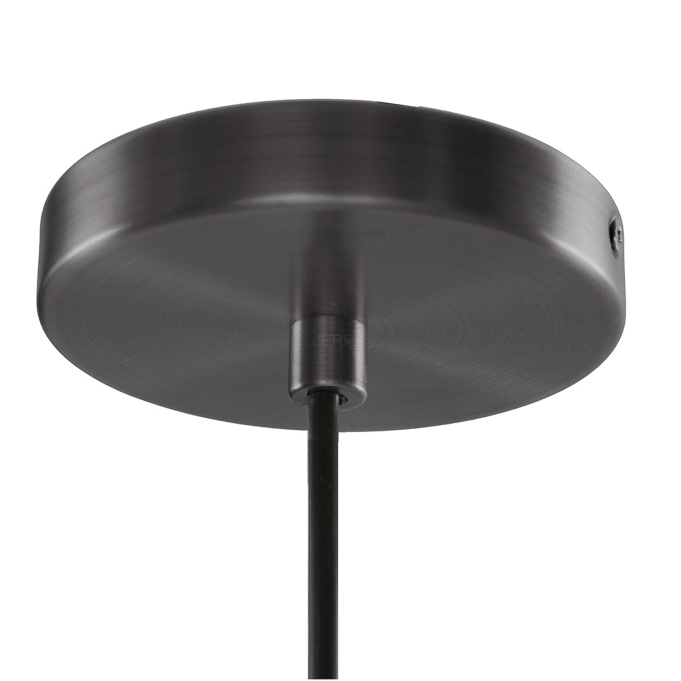 JERFIT Industrial Bronze Glass Pendant Light, Bell Shaped Ceiling Light Fixture with Adjustable Cord, Dimmable Hanging Light for Kitchen Island, Dining Room, Entryway