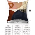 thumbnail image 5 of Abstract Boho Pillow Covers 18X18 In Aesthetic Navy Blue Burnt Orange Geometric Decorative Couch Pillow Cases Set of 2 Mid Century Modern Home Minimalist Decor for Room Bedroom Bed Cushion Outdoor, 5 of 6