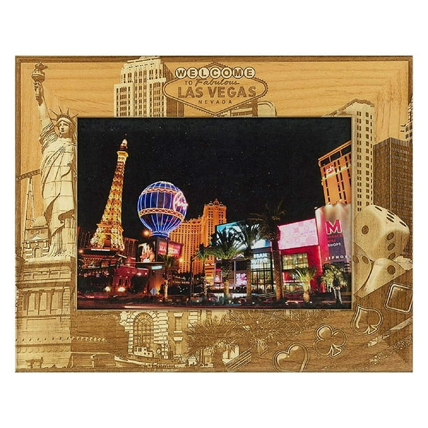 to Fabulous Las Vegas Nevada Laser Engraved Wood Picture Frame
