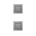 thumbnail image 2 of Wosthever Panel de luz Interruptor de lámpara Suministros para el hogar Controlador de linterna Hotel Amplia aplicación Práctica Instalación Gris/Control doble 2piezas, 2 of 6