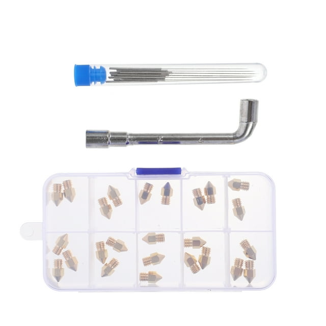 Shisuyan 1 Set Printer Nozzles Printer Brass Nozzles with Cleaning Needles Wrench