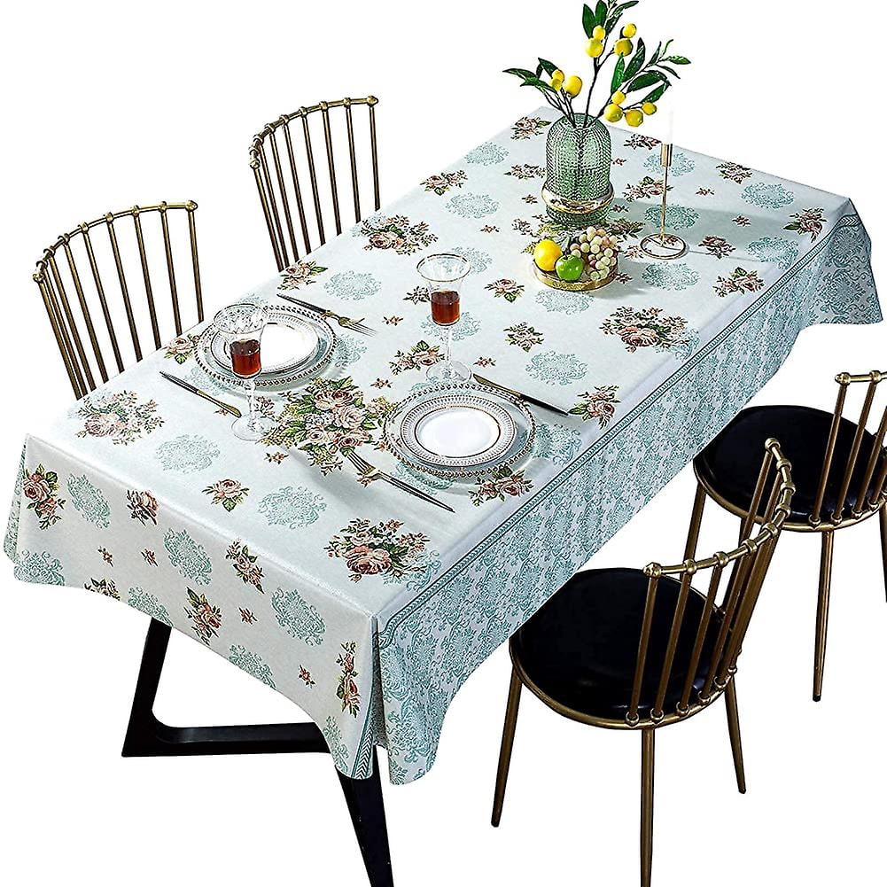 Nappe Rectangulaire Toile Cirée 140x180 Cm - Anti-Taches, Lavable, Pour Intérieur Et Extérieur