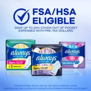 Always Ultra Thin Pads with Wings, Size 1, Regular, 46 Count
