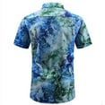 thumbnail image 4 of HAOYUNL Mens Flower Shirts Print Hawaiian Flower Shirts Short Sleeve Shirt Casual Button Down Shirt S-2XL, 4 of 8