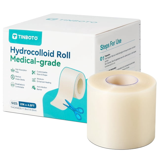 Rollo de hidrocoloide TINBOTO, vendajes impermeables de 5 cm x 1,5 m