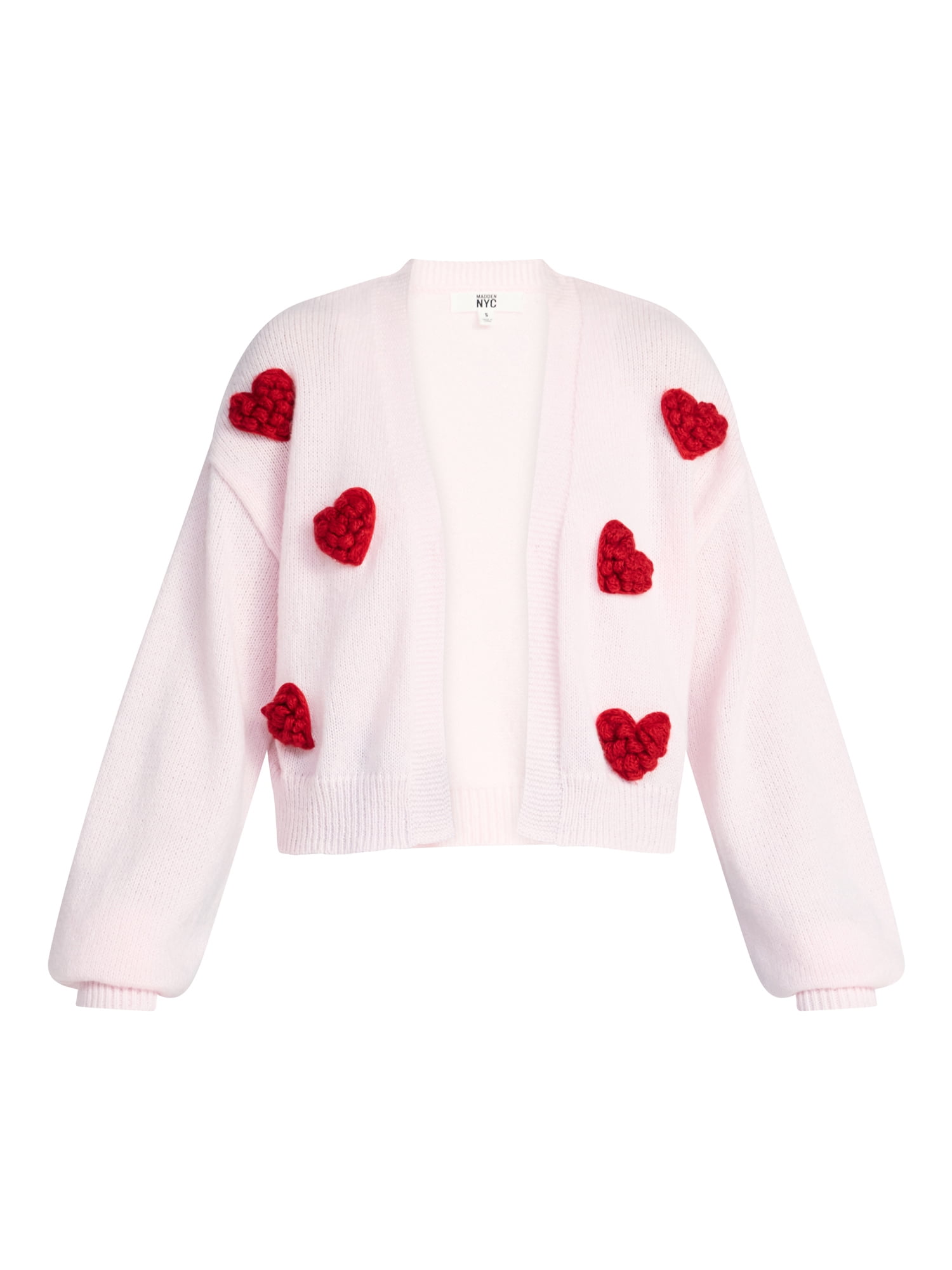 Madden NYC Women's Heart Cardigan, Lightweight, Sizes XXS-XXL