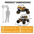 thumbnail image 4 of Xuanlur 12V 2 Seater Ride on Toy for Kids, Electric Off-Road UTV Truck w/Remote Control, Battery Powered 4 Wheels Vehicle to Drive with Flashlights, Music, Ride on Car for Kids Ages 3-6, White, 4 of 8