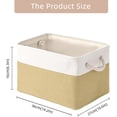 thumbnail image 2 of cvyibnuo Fabric Storage Bins for Closet Organization  Closet Organizer  Storage Box  Decorative Linen Storage Baskets  Collapsible Organizer  Home Decor Box for  Clothes  3-Pack (Linen &a, 2 of 7