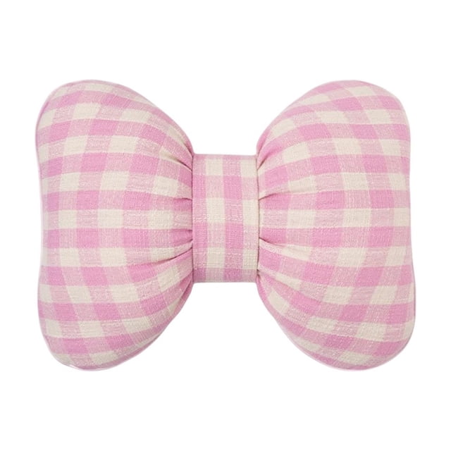 Lumbar Support Pillow For Office Chair With Bow Ribbon Design 38 cm x 30 cm Soft Polyester Fill 500 g