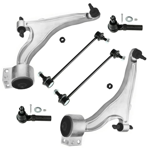Detroit Axle - 6pc Front End Control Arms Kit for 2010-2016 Cadillac SRX, 2 Lower Control Arms w/Ball Joint 2 Inner Tie Rod Ends 2 Sway Bar Links 2010 2011 2012 2013 2014 2015 2016 Replacement