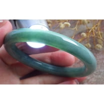 Green Natural A JADE Jadeite Circle Bangle Bracelet 54 mm 682083 TN