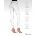 thumbnail image 6 of MeMoi Lisse Chino Cotton Blend Leggings - Womens - Female (L-XL, Ivory), 6 of 7