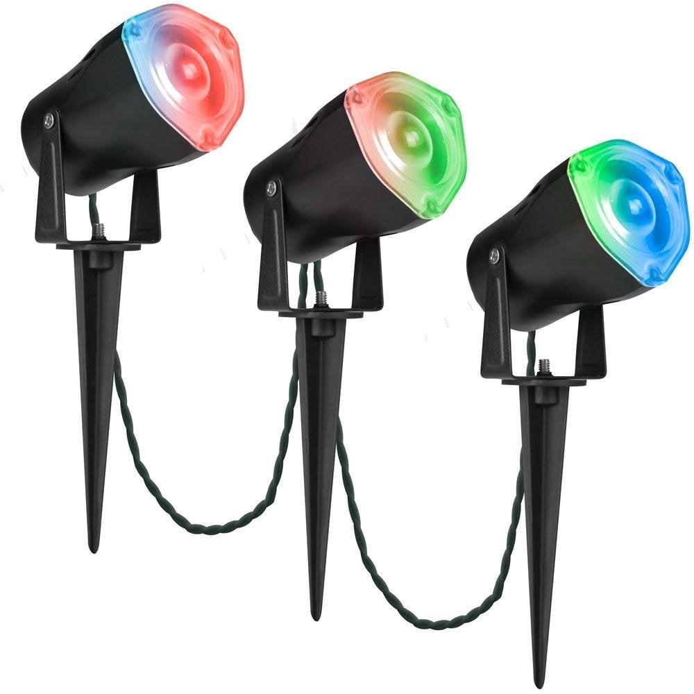 AppLights Lightshow LED RGB Spotlight Stake Set of 3 Lighting Solution