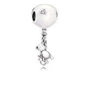 Pandora Balloon, teddy and rabbit silver charm w/silver enamel and cl Charm 797034EN23