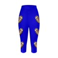 thumbnail image 3 of MKLEKYY Leggings deportivos con estampado de rugby de moda informal para mujer, pantalones de yoga, leggings capri, 3 of 3