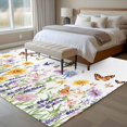 thumbnail image 4 of Retro Sunflower Large Area Rugs 8x10 ft Daisy Lavender Butterfly Country Rustic Plant Washable Rug Non Slip Indoor Carpet Absorbent Floor Mat for Living Room Bedroom Dining Room, 4 of 9