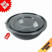 5-Quart Plastic Disposable Bowl & Lid Set, 4 Pack