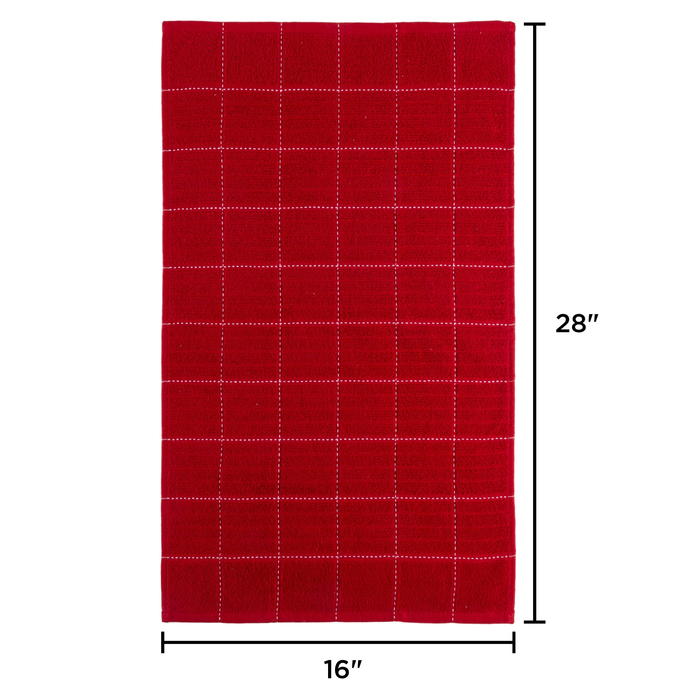 8 pack 100% Cotton Kitchen Towels with Checked Weave Pattern by Somerset Home 16”x28"