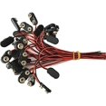 thumbnail image 4 of 100ea I Shape 9V Battery Button snap Connector Black Plastic Shell Copper Button 150mm Wire 4mm tin end, 4 of 5