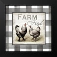 thumbnail image 2 of Tre Sorelle Studios 15x15 Black Modern Framed Museum Art Print Titled - Buffalo Check Farm House Chickens Neutral II, 2 of 5