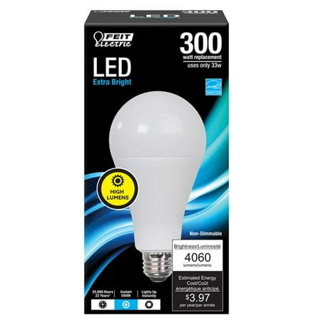 

Feit Electric 300 watt Equivalence A21 E26 Medium LED Bulb Daylight