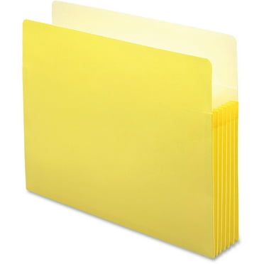 Smead, SMD73243, Drop Front Panel Colored File Pockets, 1 Each, Yellow