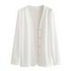 thumbnail image 2 of Cárdigan de mujer con botones lisos, blusa para mujer, 2 of 7