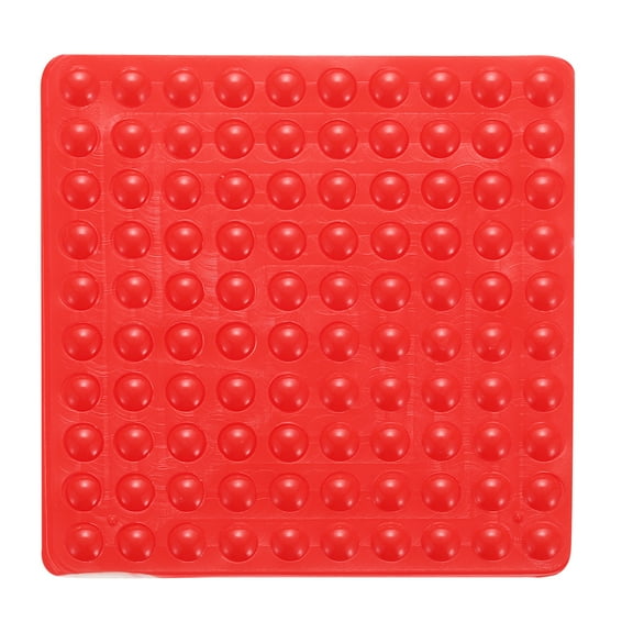 100Pcs Cabinet Door Bumper Rubber Pad 1/4" Diameter Sound Dampening 0.08" Thick (Semicircle Shape, Red)