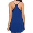 thumbnail image 3 of Summer Saving Wycnly Womens Tank Tops Loose Flowy Swing Spaghetti Strap Vest Camisole Tops Summer Fashion Solid Crewneck Sleeveless Shirts Blouse Blue m, 3 of 6