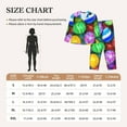 thumbnail image 4 of Honeii Colorful Easter Eggs1 print Women's Pajama Sets Long Sleeve Button Down Sleepwear Nightwear Soft Pjs Lounge Sets-Large, 4 of 7