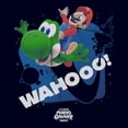 thumbnail image 2 of Juniors The Super Mario Galaxy Movie Wahooo Yoshi Ride Splatter Icon T Shirt, 2 of 5