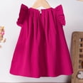 thumbnail image 5 of Elegant Girls Ruffle Trim Dress Summer Cute Sleeveless Round Neck A Line Red Casual Dresses 6-12 Months, 5 of 7