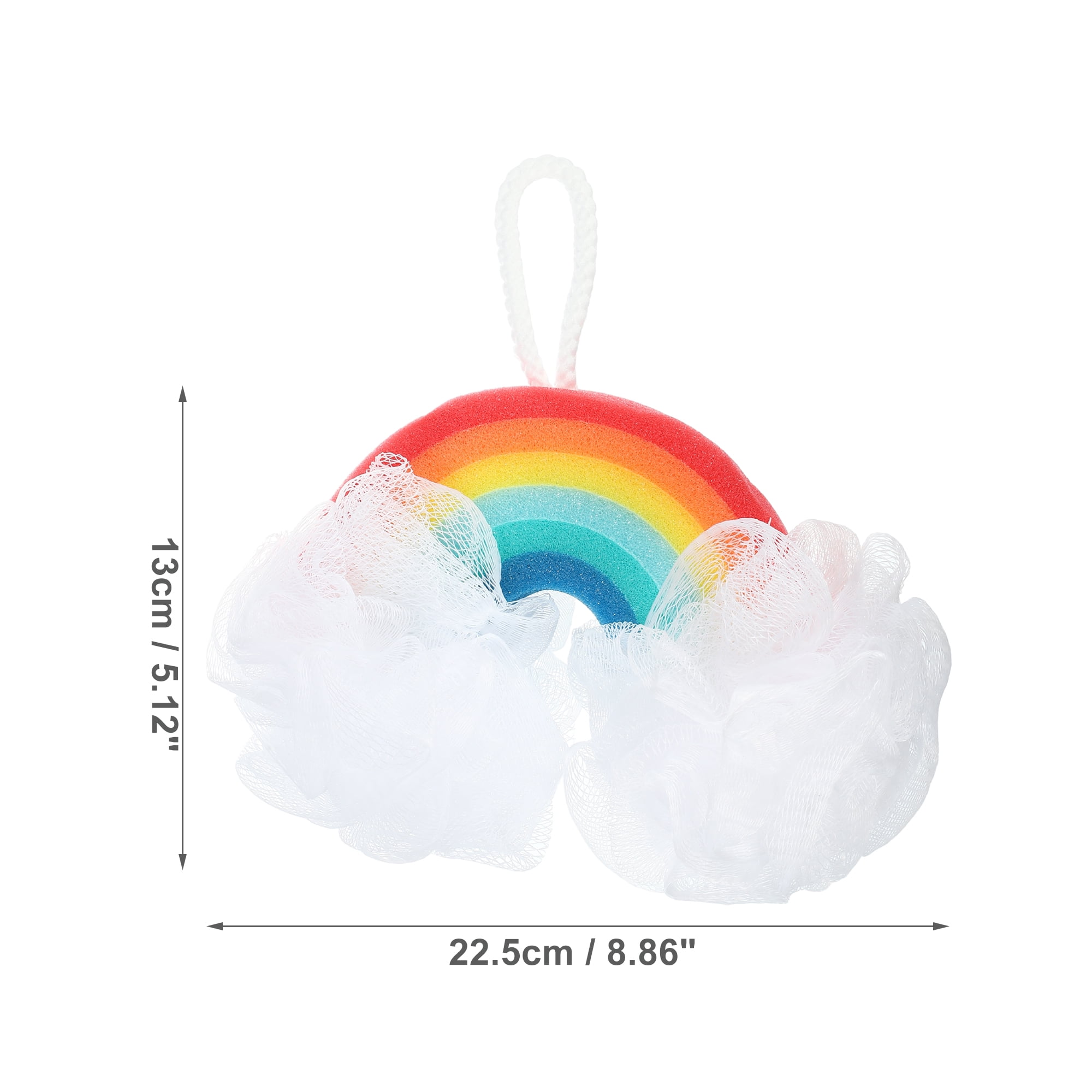 Unique Bargains Cartoon Bath Loofah Sponge 8.86"x5.12"x3.74" Assorted Color 3 Pcs