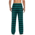 thumbnail image 5 of PUMISAS Straight-Leg Plaid Sweatpants For Men Splice Color Drawstring Elastic And Adjustable Waistband Joggers With Pockets Casual Loose Trousers, 5 of 6