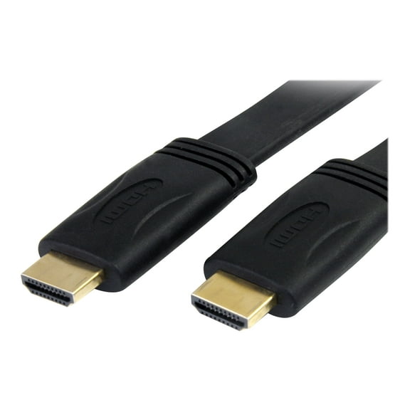 StarTech.com HDMIMM6FL 6 ft. Black Flat High Speed HDMI Cable with Ethernet Male to Male
