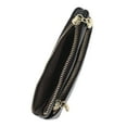 thumbnail image 2 of Unique Bargains 1 Pc Coin Purse Wallet Portable Symmetrical Three Zipper Pocket Coin Purse Pouch Black, 2 of 5