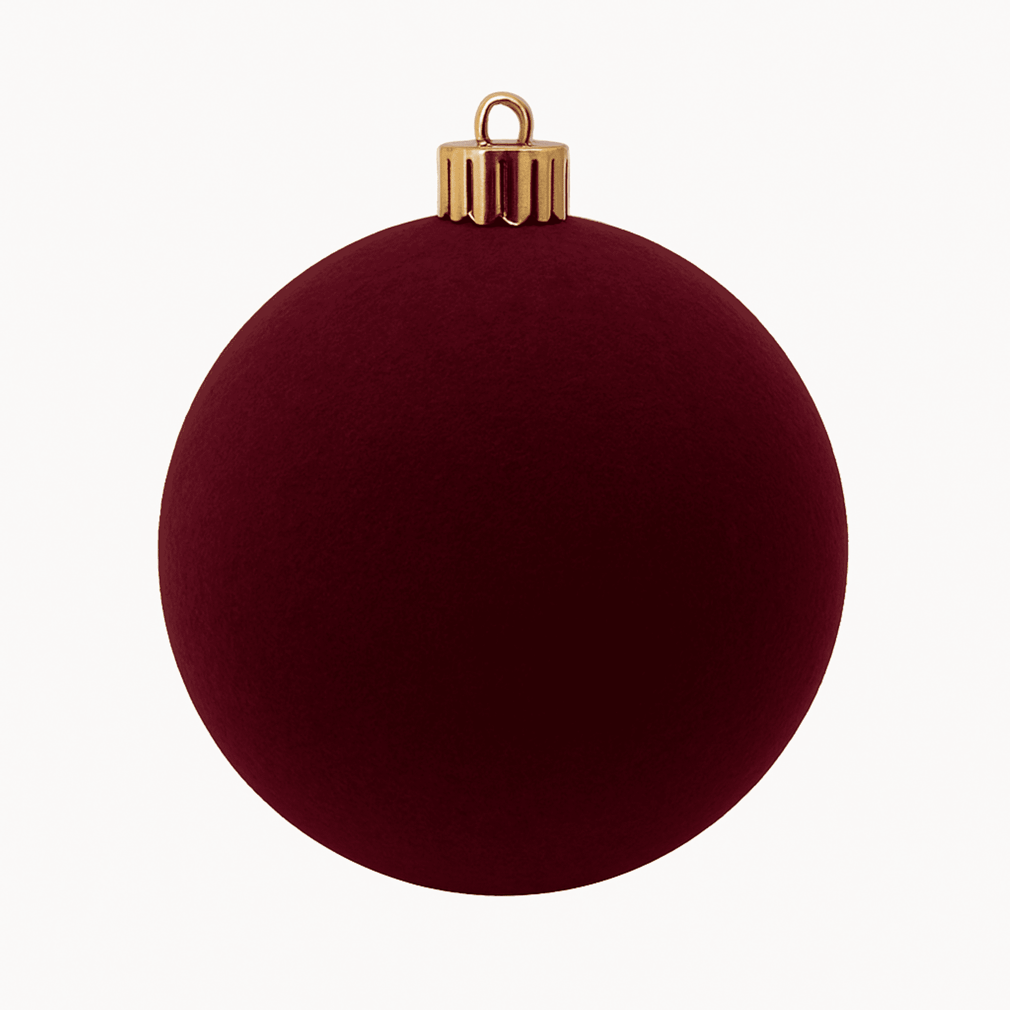 2 Count Velvet-Feel Burgundy Jumbo Shatterproof Christmas Ornaments, by Holiday Time