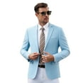 thumbnail image 4 of oqasdz Blazer for Men Modern Jacket for Attire Two Button with Tailored Design Stretch Slim Fit Dress Coat Party Evening Wedding Prom, 4 of 4