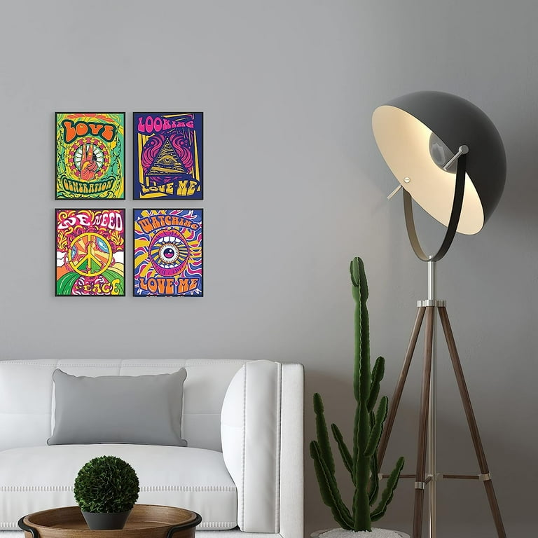 Summit Designs Trippy Psychedelic Hippie Wall Art, Indie Aesthetic