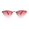 thumbnail image 4 of Womens Luxury Fashion Rimless Triangular Designer Sunglasses Gold - Pink, 4 of 8