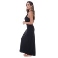 thumbnail image 2 of Just Love Racer Back Solid Tank Dress with Bungee (Black Solid Dress, Small), 2 of 3