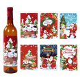 thumbnail image 2 of Pegatina para botella de vino de Papá Noel, muñeco de nieve navideño, adorno navideño, decoración navideña para el hogar, Año Nuevo 2024, 2025, 2 of 5
