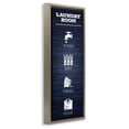 thumbnail image 3 of Stupell Industries Laundry Room Icons Rustic Blue Typography Painting Brown Floater Framed Canvas Art Print Wall Art, 11 x 25, 3 of 9