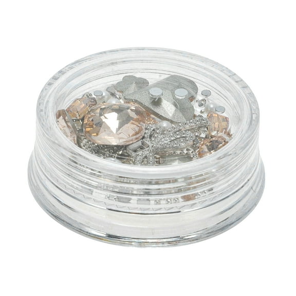 Unique Bargains 1 Set Women's Fashion Rhinestone Nail Supplies Brown