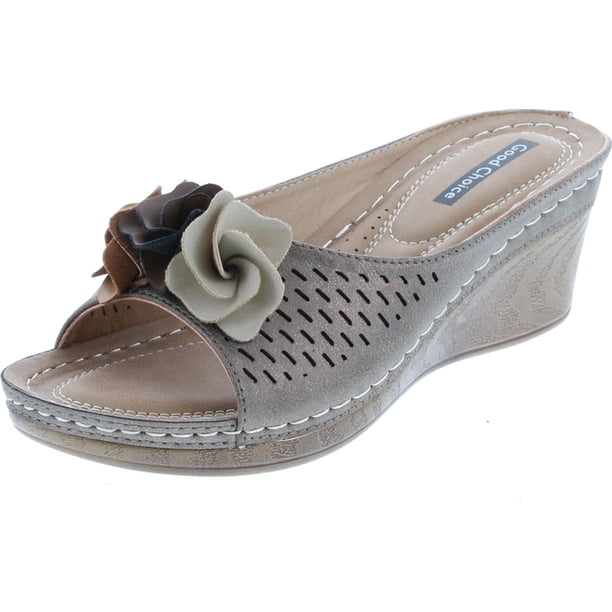 bronze slide sandals