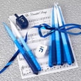 thumbnail image 2 of Zion Judaica Dripless Hanukkah Candles for Menorah Set of 45 Tri-Shades Blue Ombre Candle Tapered Ribbed Candle w/ Prayer Card & DIY Dreidel Fits Standard Menorahs Quality Menorah Candles Bundle, 2 of 6
